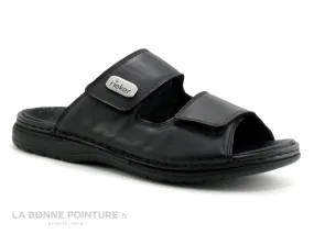 Achat chaussures Rieker Homme Mule Sabot et Tong, vente Rieker 25590-00 Noir - Minesota - Mule 2 velcros Homme