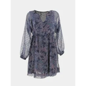 Robe courte imprimés tiramisu bleu violet femme - Tiffosi | wimod
